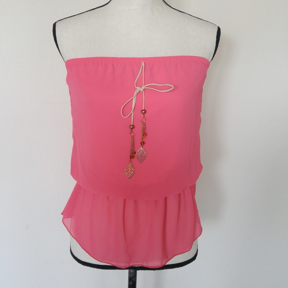 Vivace Blush Pink Strapless Top Size M
